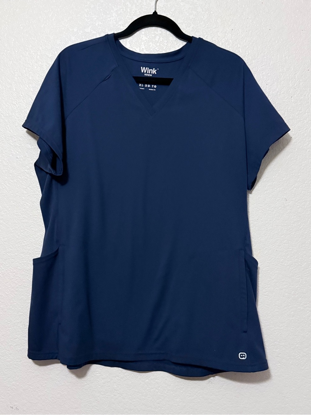 Wink Men’s Navy Short Sleeve V-Neck Top 0258